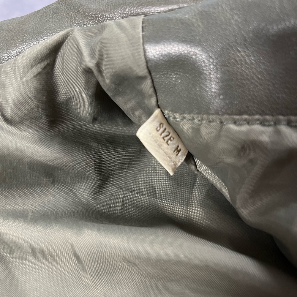 Diesel Olive Leather Jacket - Picture 8 of 8